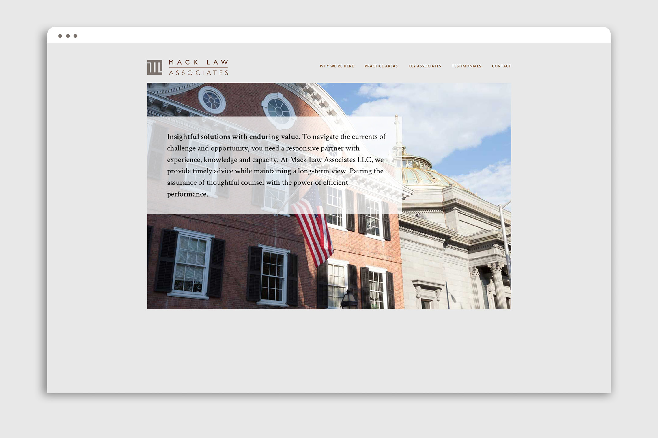 Mack Law website homepage