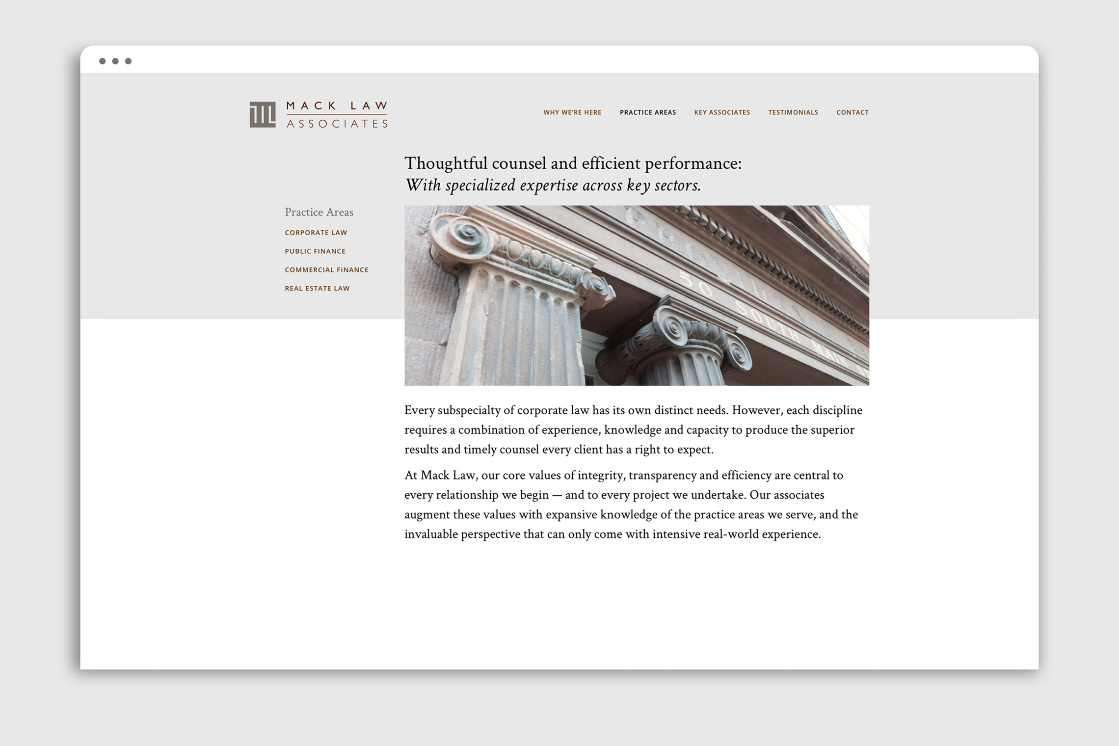 Mack Law website design